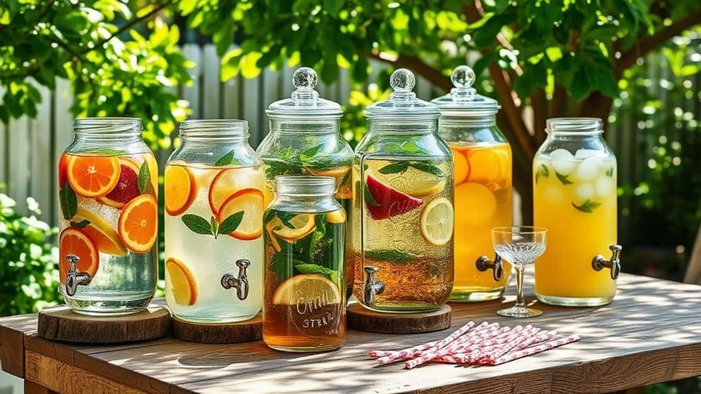 summer outdoor drink stations