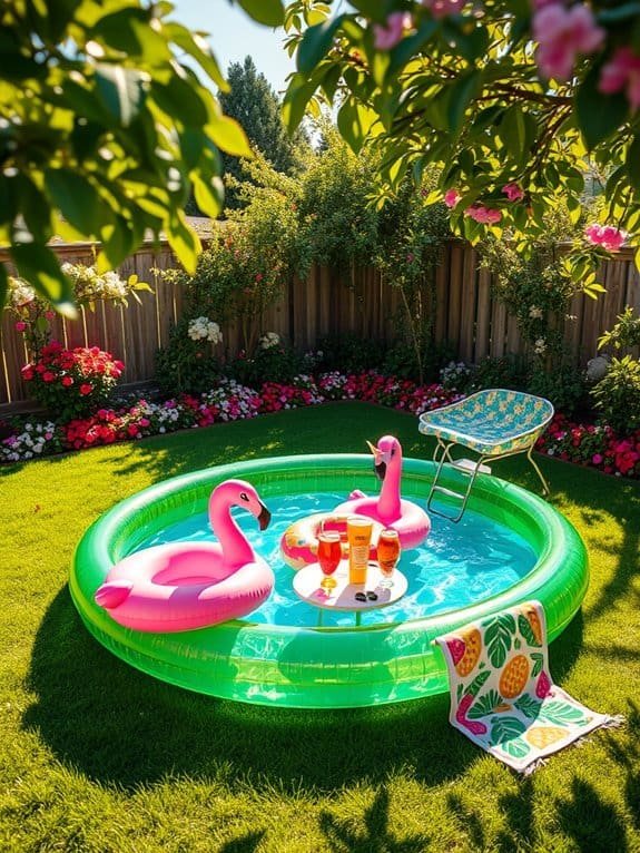 summer swimming pool enjoyment