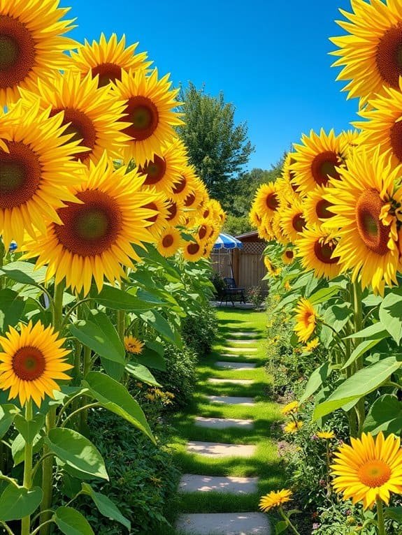 sunny floral pathway borders