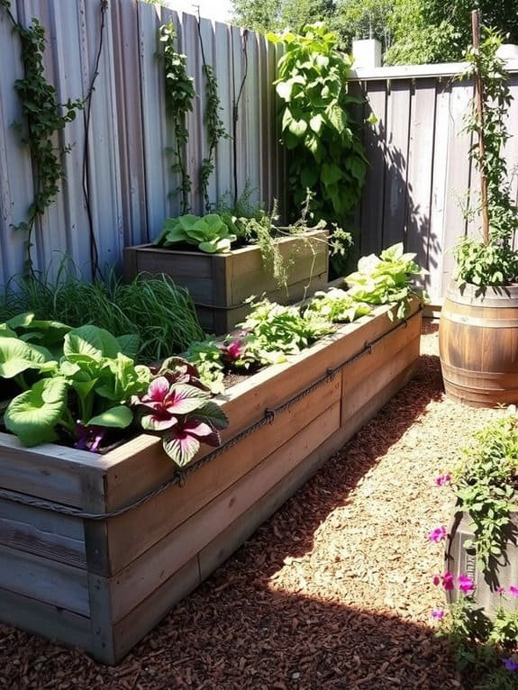 sustainable gardening with repurposed materials