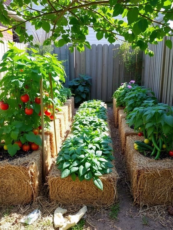 sustainable gardening with straw