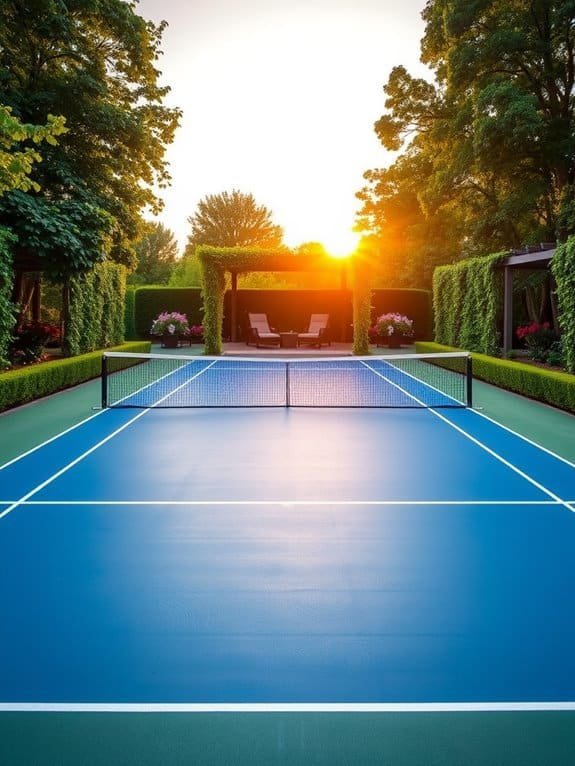 tennis court layout specifications