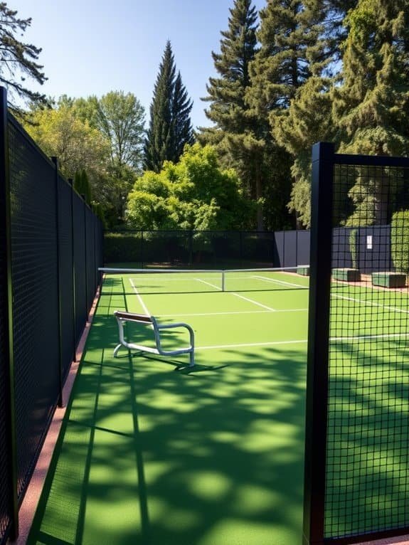 tennis court security fencing