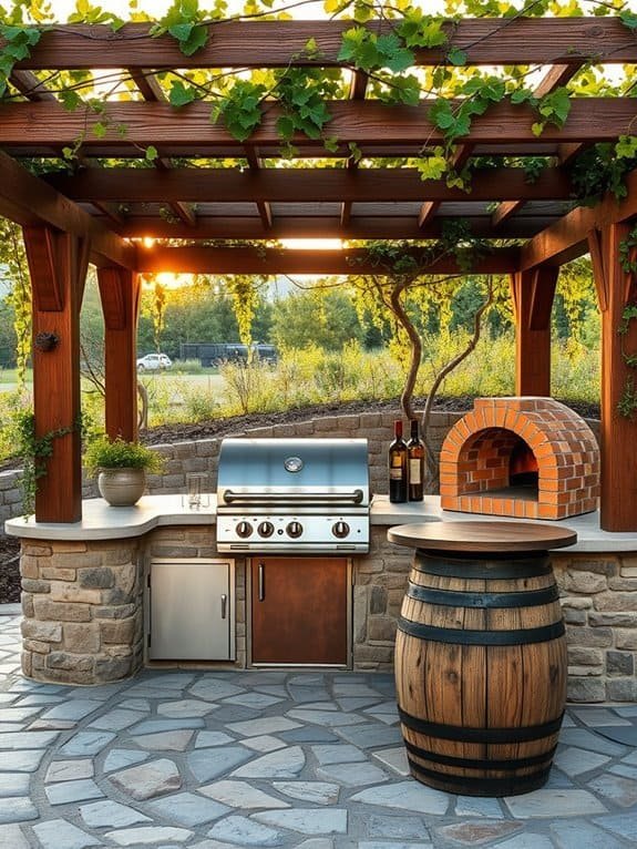 themed outdoor cooking spaces