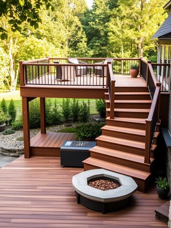 tiered outdoor living spaces