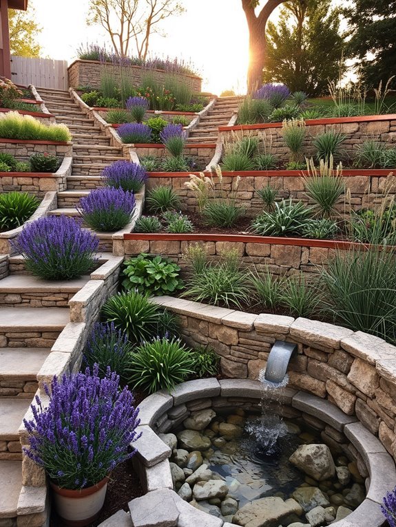 tiered planting areas design