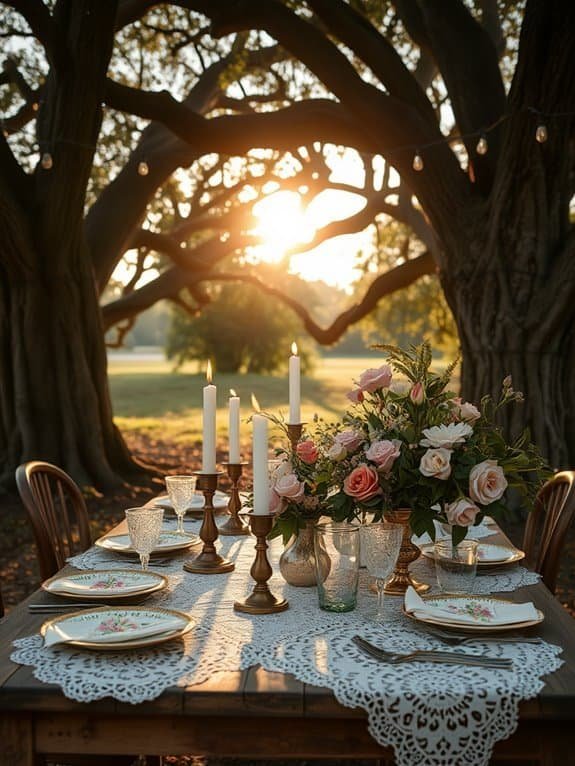 timeless elegant dining arrangements