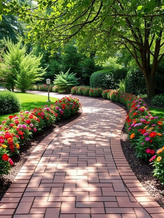 timeless paved stone walkway