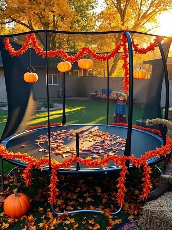 trampoline seasonal decorations ideas