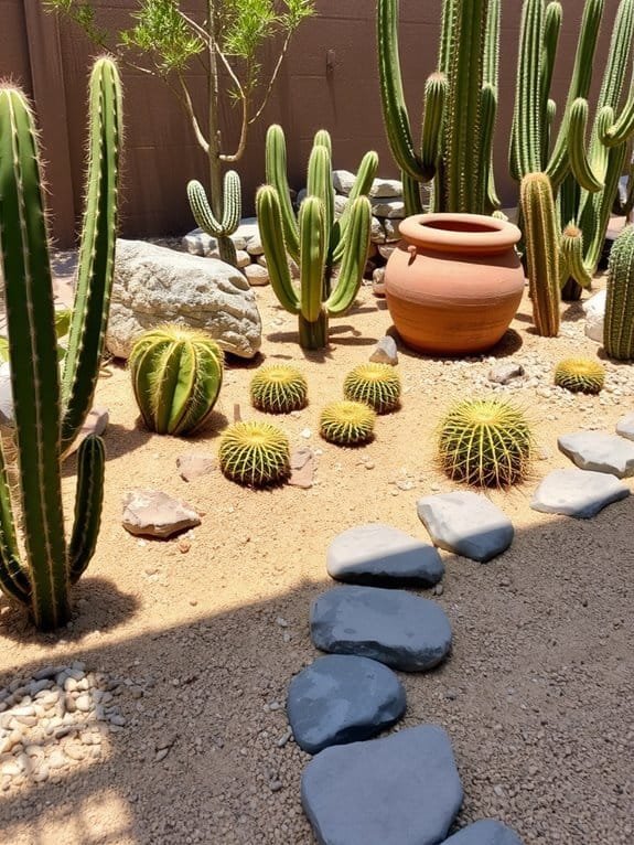 tranquil cactus garden retreat