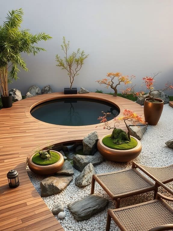 tranquil landscaping for reflection