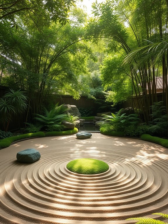 tranquil minimalist landscape design