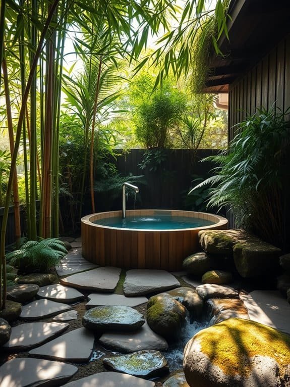 tranquil natural meditation area
