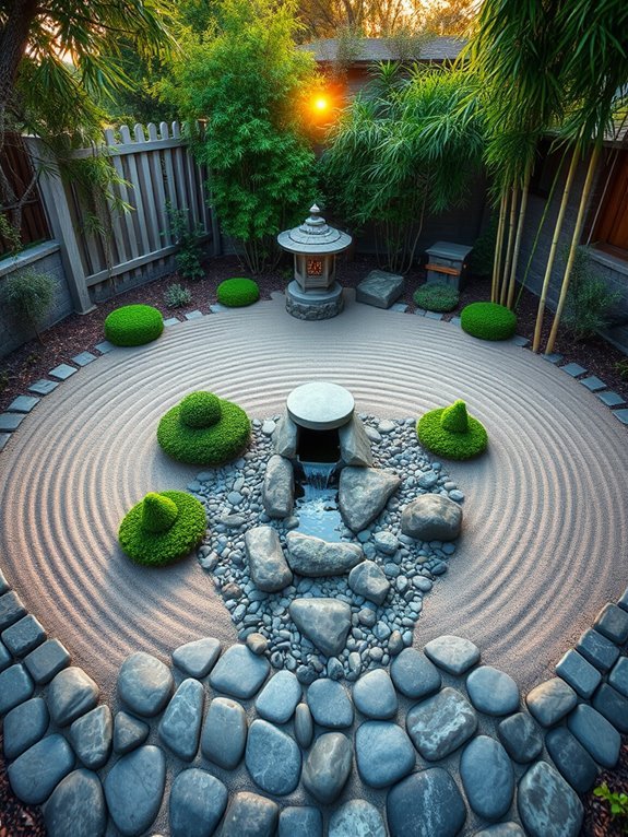 tranquil outdoor meditation area