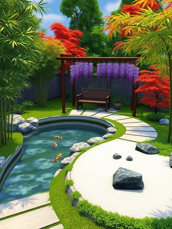 tranquil outdoor meditation space