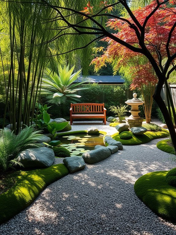 tranquil peaceful garden oasis