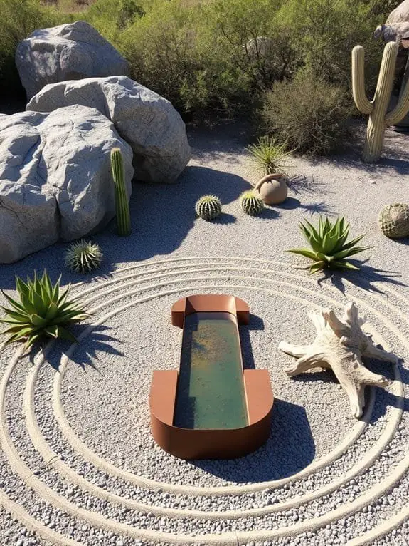tranquil sandy meditation spaces