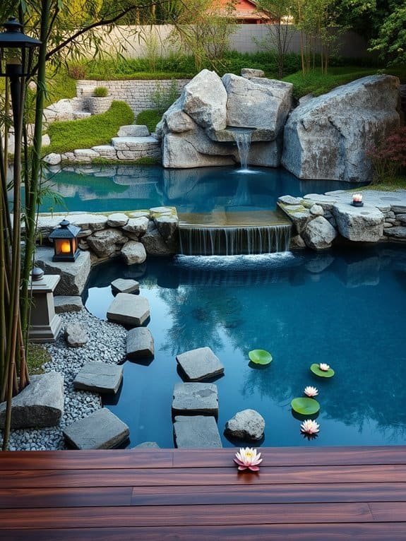 tranquil water garden oasis