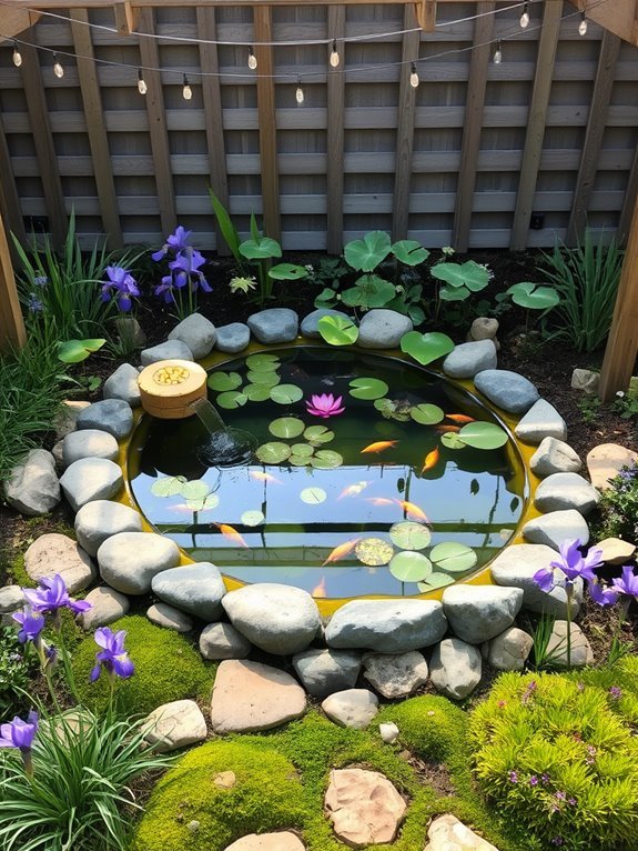 tranquil water garden oasis