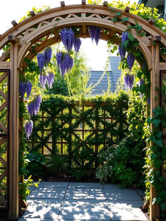 trellises serving decorative barriers