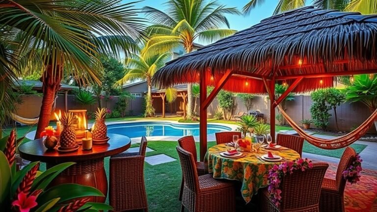 tropical backyard luau ideas