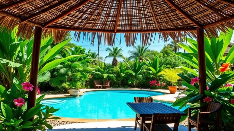 tropical backyard palapa designs