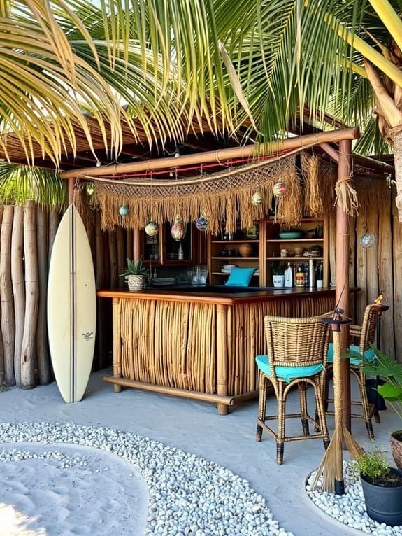 tropical drink serving area