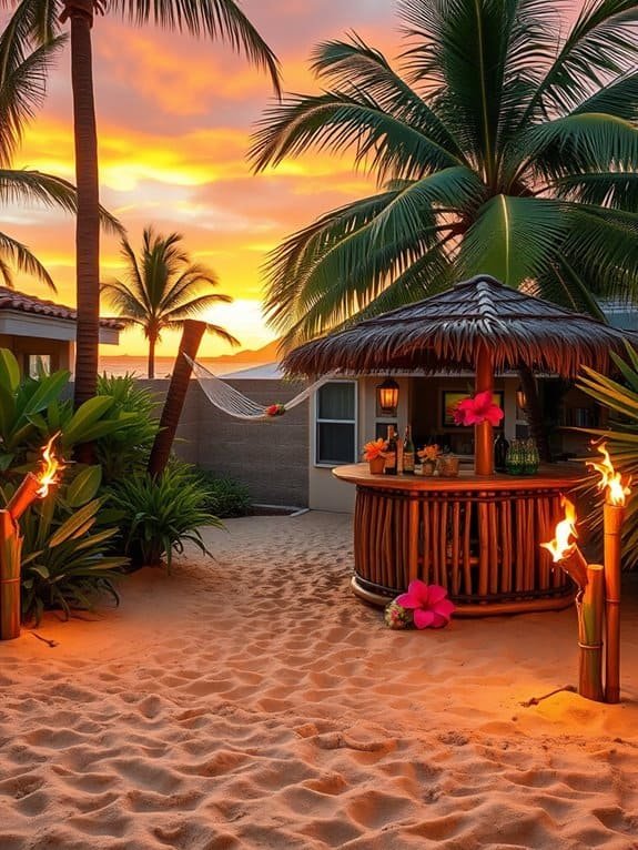 tropical drink serving area