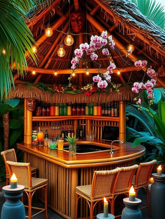 tropical drink serving area