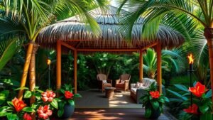 15 Backyard Tiki Hut Ideas for a Tropical Escape - Lush Backyard