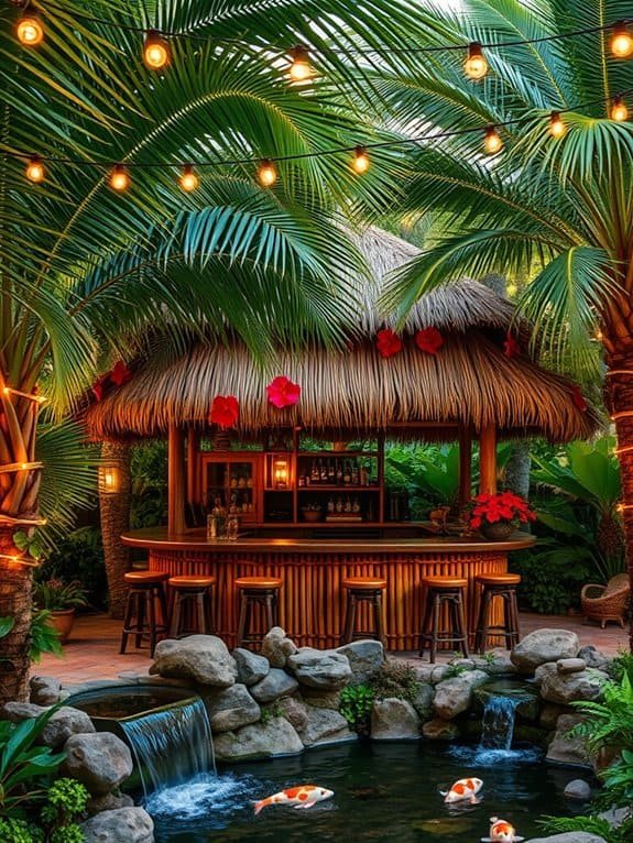 tropical themed cocktail lounge