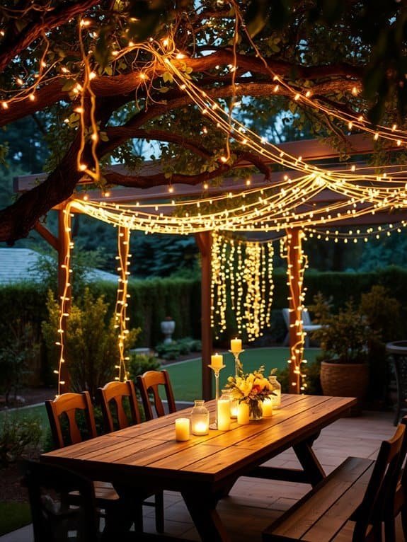 twinkling decorative string lights