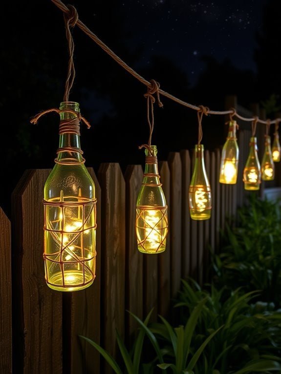 upcycled bottle lantern decor