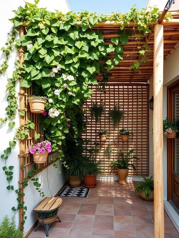 vertical garden awning design