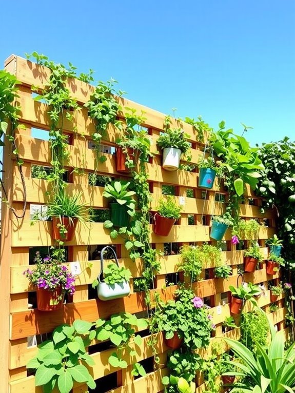 vertical garden fence design