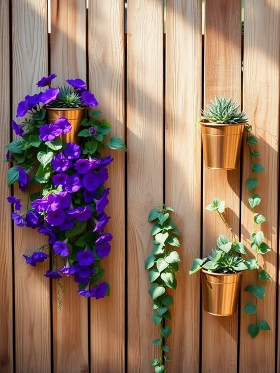 vertical garden fence planters