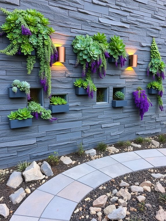 vertical garden paver design