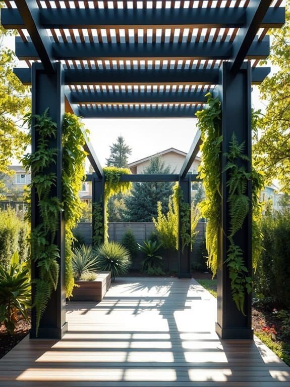 vertical garden pergola design