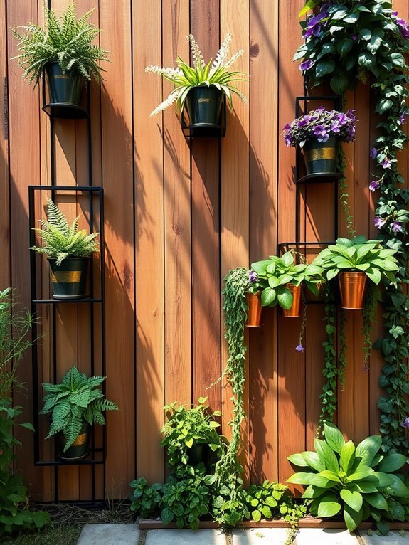 vertical garden privacy fencing