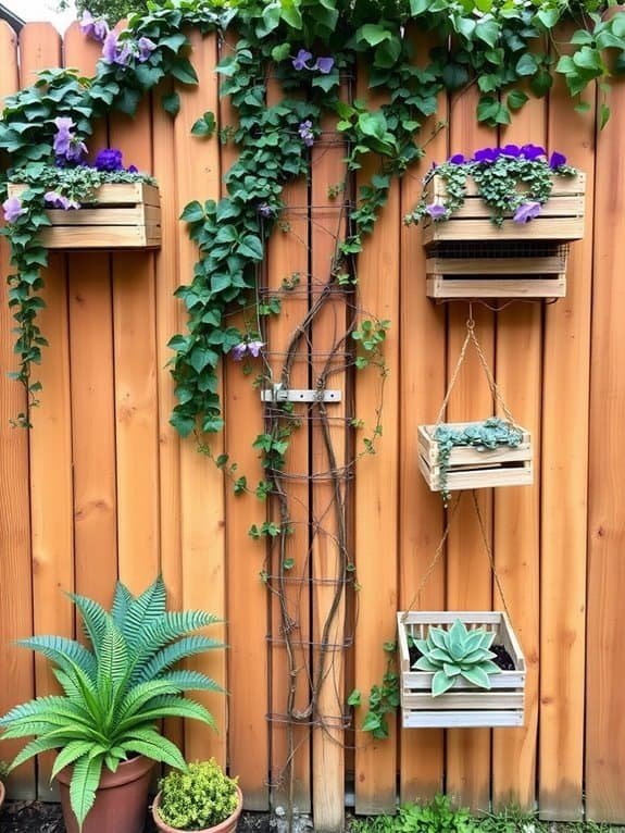 vertical gardening on fences