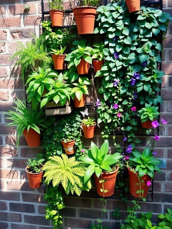 vertical plant wall decor