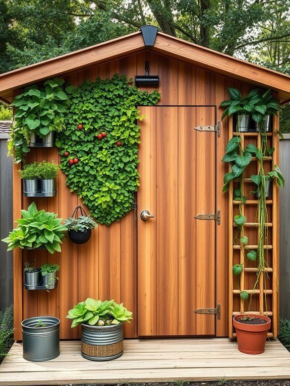 vertical storage garden shed