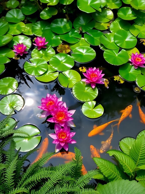 vibrant aquatic vegetation display