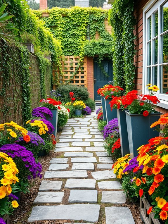 vibrant blooming flower gardens