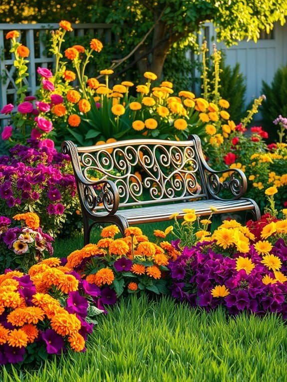 vibrant blooming garden displays