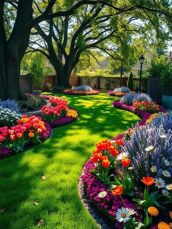 vibrant blooming garden displays