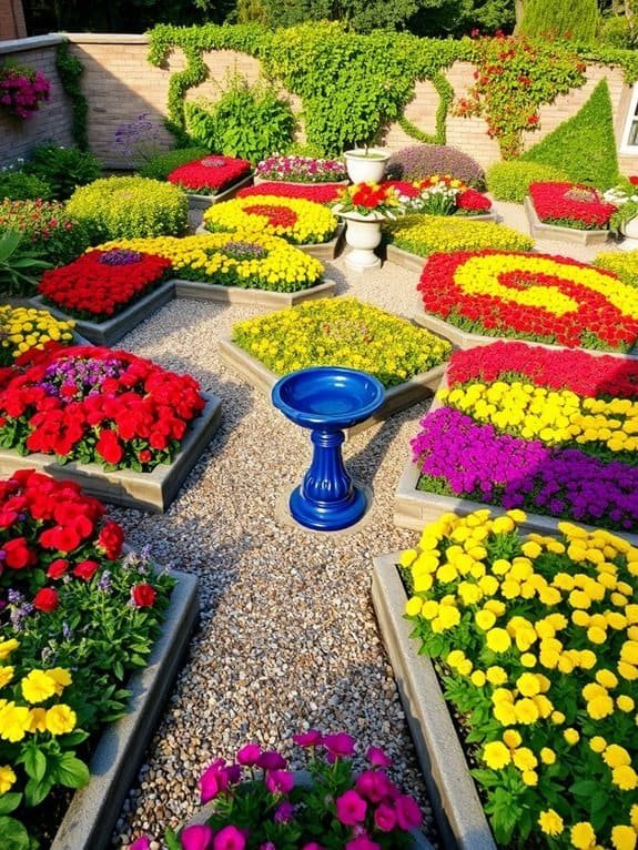 vibrant blooming garden displays