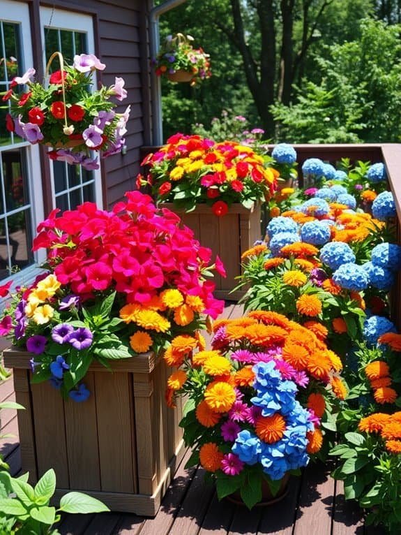 vibrant blooming garden displays