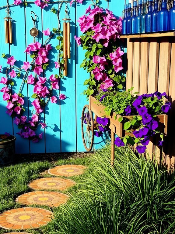 vibrant colorful garden barrier