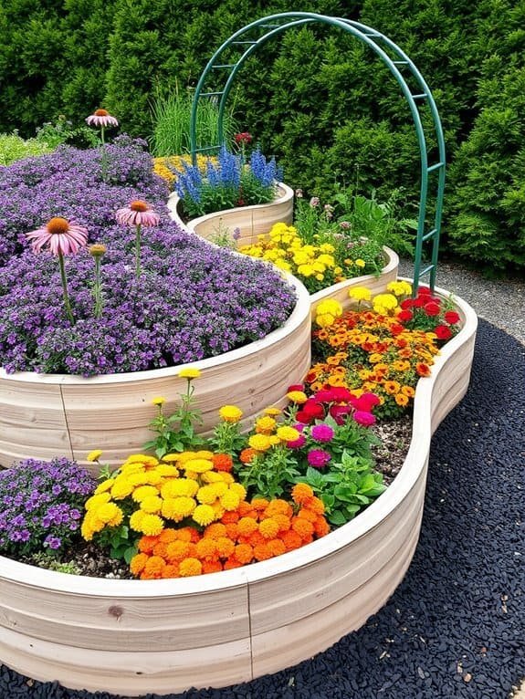 vibrant colorful garden design